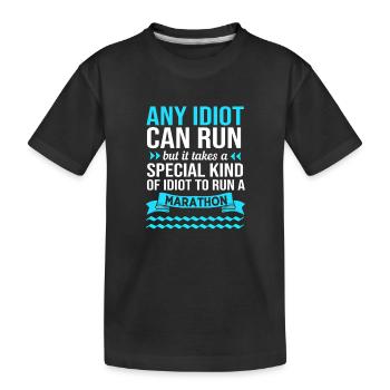 Marathon Runners Half Marathon Marathon - Kids' Premium Organic T-Shirt - black - Front