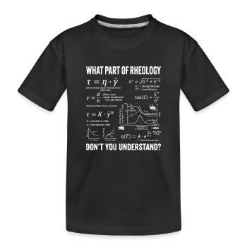 Rhéologie Flux Comportement Rhéométrie Comprendre - T-shirt bio Premium Enfant - noir - Devant
