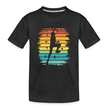 Boulderer Boulder Bouldering - Kids' Premium Organic T-Shirt - black - Front