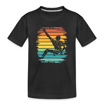 Boulderer Boulder Bouldering - Kids' Premium Organic T-Shirt - black - Front
