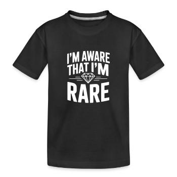 Mir ist bewusst, dass ich selten bin - Kinder Premium Bio T-Shirt - Schwarz - Vorne