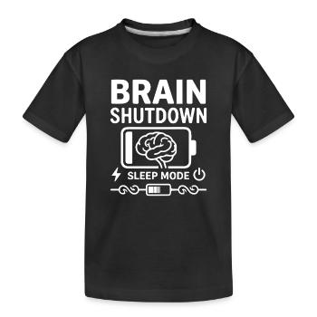 Mode veille Mode veille Humour Batterie vide - T-shirt bio Premium Enfant - noir - Devant