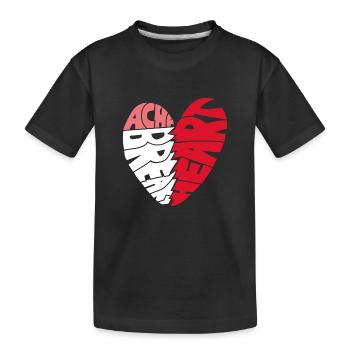 Cœur brisé douloureux - Faute de frappe de cœur brisé - T-shirt bio Premium Enfant - noir - Devant