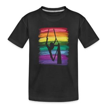 Tissu vertical Acrobaties aériennes vintage Soie aérienne - T-shirt bio Premium Enfant - noir - Devant