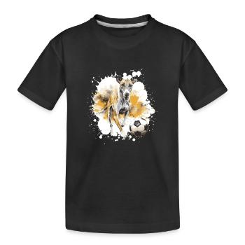Équipe de football canin Greyhound - T-shirt bio Premium Enfant - noir - Devant