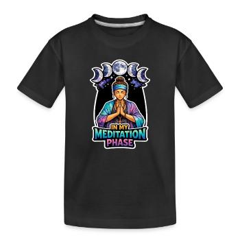 Mondmeditation, Mondachtsamkeit, Spirituell - Kinder Premium Bio T-Shirt - Schwarz - Vorne