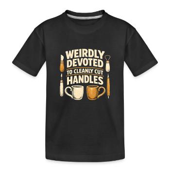 Henkel sauber schneiden | Keramik - Kinder Premium Bio T-Shirt - Schwarz - Vorne