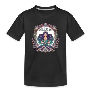 Vielleicht ist es Woo-Woo, vielleicht ist es Quantenphysik-Frau - Kinder Premium Bio T-Shirt - Schwarz - Vorne