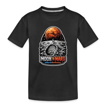 Allons sur Mars. Mission d’exploration de Mars - T-shirt bio Premium Enfant - noir - Devant