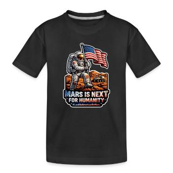 Allons sur Mars. Mission d’exploration de Mars - T-shirt bio Premium Enfant - noir - Devant