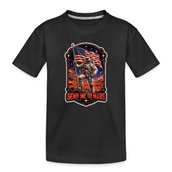 Lass Uns Zum Mars Gehen. Mars-erkundungsmission - Kinder Premium Bio T-Shirt - Schwarz - Vorne