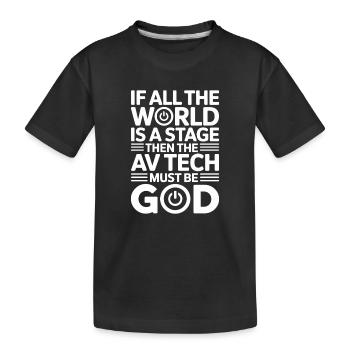 Le dieu de la technologie AV sur scène - T-shirt bio Premium Enfant - noir - Devant
