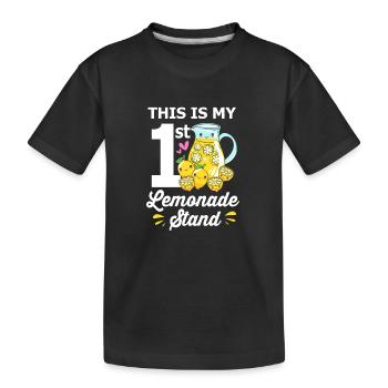 Limonade, stand de limonade, citron, citron - T-shirt bio Premium Enfant - noir - Devant
