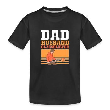 souffleur de verre - T-shirt bio Premium Enfant - noir - Devant