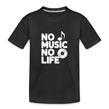 Keine Musik, kein Leben - Kinder Premium Bio T-Shirt - Schwarz - Vorne