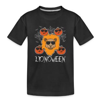 Safari Afrique Faune du Serengeti Lion d’Halloween - T-shirt bio Premium Enfant - noir - Devant