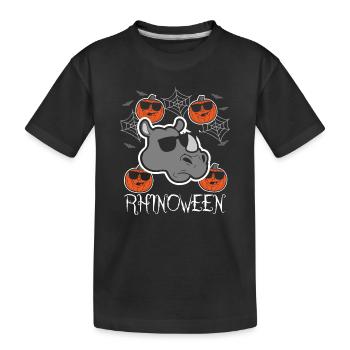 Safari Afrique Faune du Serengeti Rhinocéros d’Halloween - T-shirt bio Premium Enfant - noir - Devant