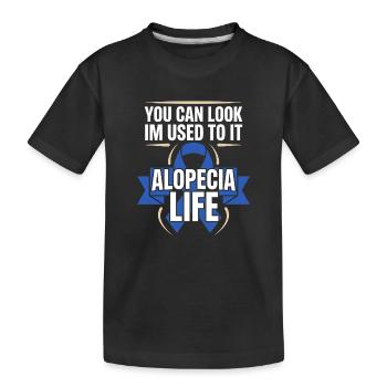 Sensibilisation à l’alopécie Perte de cheveux à l’alopécie areata - T-shirt bio Premium Enfant - noir - Devant