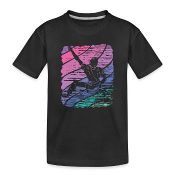 Boulderer Boulder Bouldering - Kids' Premium Organic T-Shirt - black - Front