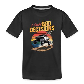 UTV Tout-Terrain 4 Roues Côte à côte - T-shirt bio Premium Enfant - noir - Devant