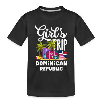 Drapeau de la République dominicaine Dom Rep Pride - T-shirt bio Premium Enfant - noir - Devant
