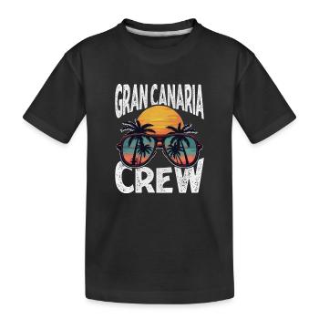 Gran Canaria Crew - Kinder Premium Bio T-Shirt - Schwarz - Vorne
