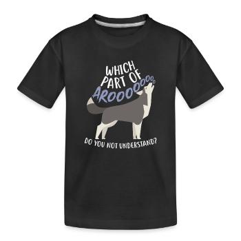 Chien Husky de Sibérie Arooo - T-shirt bio Premium Enfant - noir - Devant