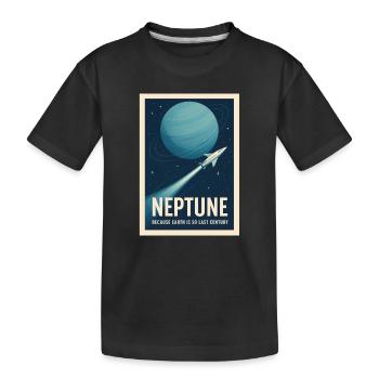 Neptune au lieu de la Terre | Voyage spatial rétro - T-shirt bio Premium Enfant - noir - Devant
