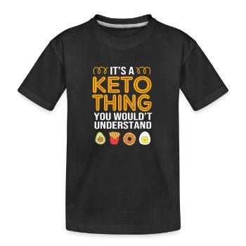 Régime Keto - T-shirt bio Premium Enfant - noir - Devant
