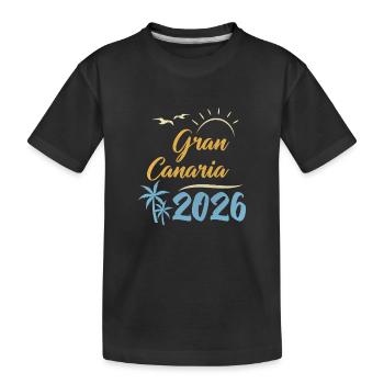 Gran Canaria 2026 - Kinder Premium Bio T-Shirt - Schwarz - Vorne