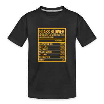 Verre soufflé - T-shirt bio Premium Enfant - noir - Devant