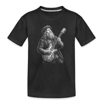 Leonardo Da Vinci joue de la guitare - T-shirt bio Premium Enfant - noir - Devant