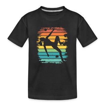 Boulderer Boulder Bouldering - Kids' Premium Organic T-Shirt - black - Front