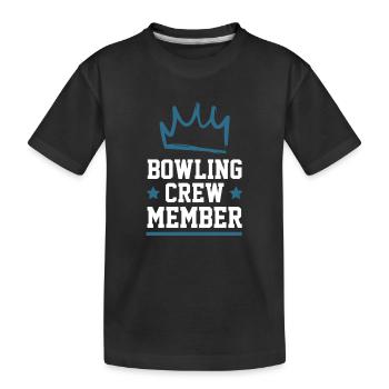 Équipe de bowling - T-shirt bio Premium Enfant - noir - Devant