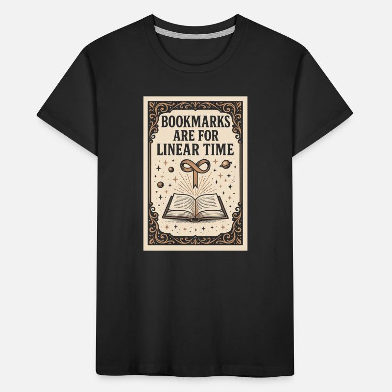 Linear Time Bookmarks | Sci-Fi Book Kids' Premium Organic T-Shirt