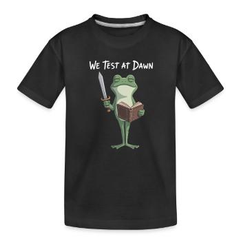 Chevalier Grenouille de Test de l’Aube - T-shirt bio Premium Enfant - noir - Devant