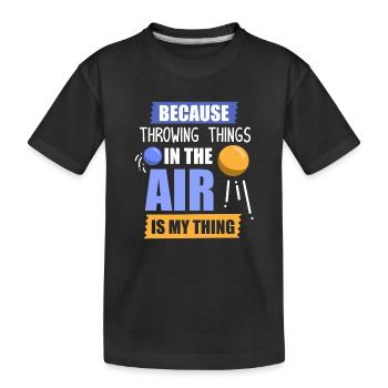 Lancer de disque Lancer de disque Lanceur de disque - T-shirt bio Premium Enfant - noir - Devant