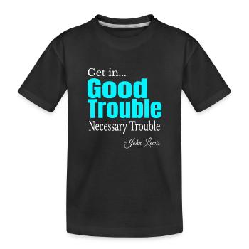 Bon T-shirt de Trouble Gradient - T-shirt bio Premium Enfant - noir - Devant