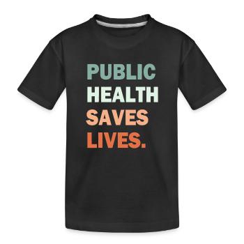 La santé publique sauve des vies Typographie du gradient - T-shirt bio Premium Enfant - noir - Devant