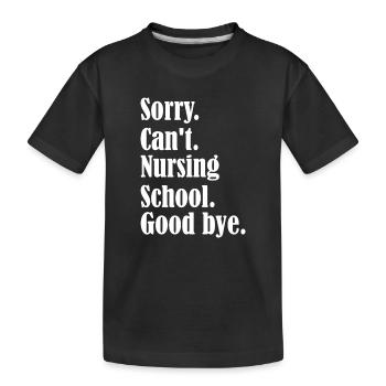 Citation d’adieu de l’école d’infirmières - T-shirt bio Premium Enfant - noir - Devant