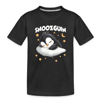 Snoozguin Pingouin Sleepyheads Lève-tard, - T-shirt bio Premium Enfant - noir - Devant