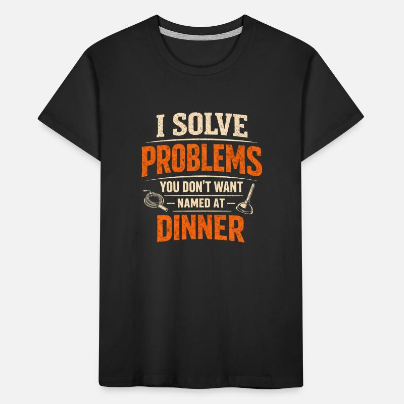 Solving Problems | Sewer Cleaner Humor Kids' Premium Organic T-Shirt
