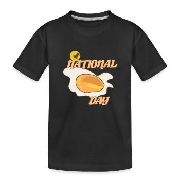 Journée des œufs - T-shirt bio Premium Enfant - noir - Devant
