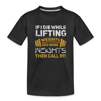 Haltérophilie musculaire - T-shirt bio Premium Enfant - noir - Devant