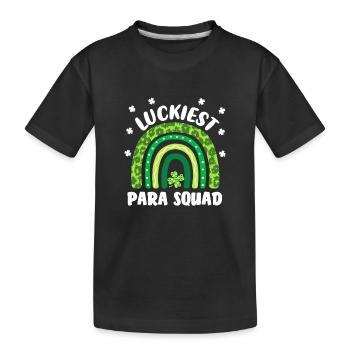 Glücklichstes Para-Team - Kinder Premium Bio T-Shirt - Schwarz - Vorne