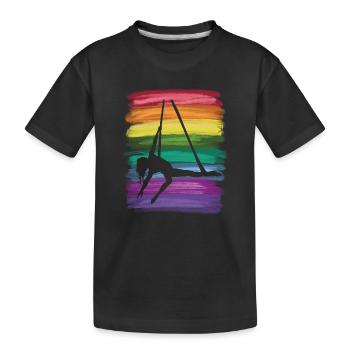 Tissu vertical Acrobaties aériennes vintage Soie aérienne - T-shirt bio Premium Enfant - noir - Devant
