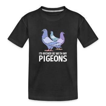 Pigeons Pigeon - T-shirt bio Premium Enfant - noir - Devant