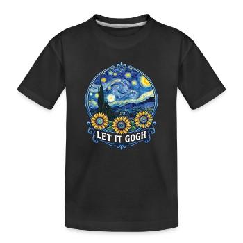 Let it Gogh Funny Vincent Van Gogh Starry Night - T-shirt bio Premium Enfant - noir - Devant