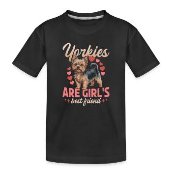 Yorkshire Terrier Yorkshire Race de chien Yorkshire - T-shirt bio Premium Enfant - noir - Devant