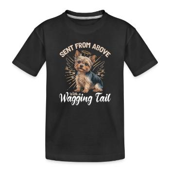 Yorkshire Terrier Yorkshire Race de chien Yorkshire - T-shirt bio Premium Enfant - noir - Devant